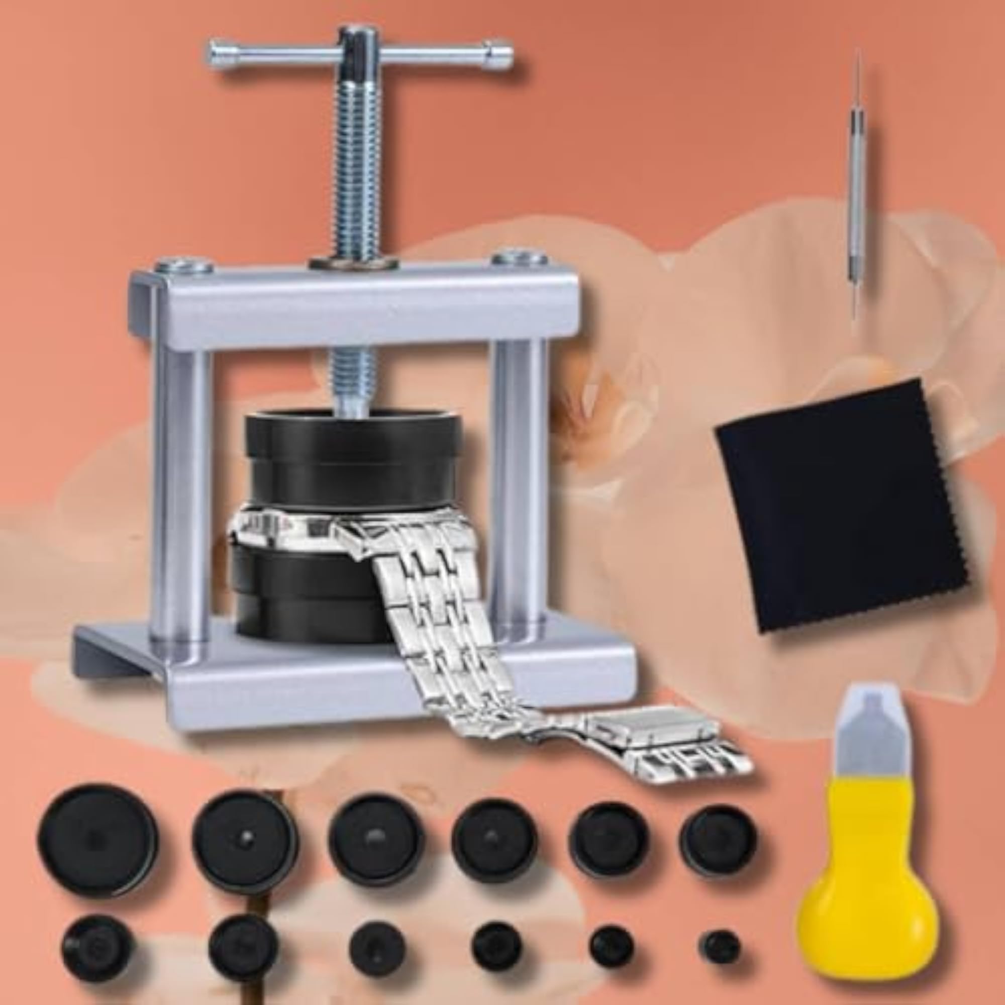 Vertical Pressure Watch Case Press Tool for Watchmakers