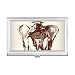 Human Skeleton Sketch Hip Spine Business Card Holder Case Pocket Box Wallet