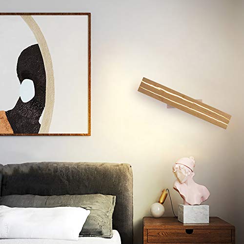 Lámparas de pared de madera de 50cm con acabado moderno y LED 4