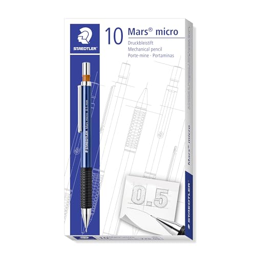 Staedtler Portamine Mars Micro A Scatto Per Mine Da 0,5 Mm, Perfetto Per Il Disegno Tecnico E Artistico O La Scrittura, 775 05