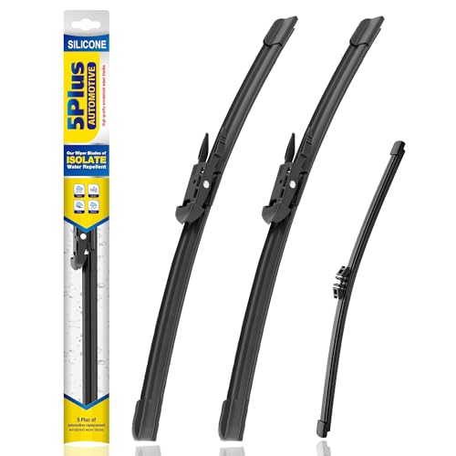 5 PLUS Silicone Windshield Wipers Replacement for 2013 2014 2015 2016 2017 2018 2019 Ford Escape Wiper Blades(Set of 3) Automotive Replacement Windshield Wiper Blades For My Car-28/28/11