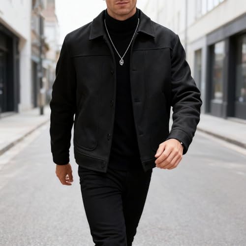 Blazer aspect laine homme coupe ample confortable style décontracté chic