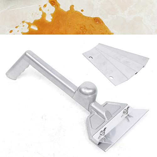 Rascador comercial para parrilla y plancha con 4 cuchillas de acero inoxidable, limpiador de horno de pizza resistente para cocina y cocina al aire libre