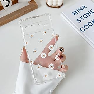 ZTOFERA Case for Google Pixel 7 Pro, Transparent Clear Soft TPU Case with Daisy Pattern, Ultra Slim Anti-scratch Silicone Gel Protective Bumper Cover for Google Pixel 7 Pro - Daisy
