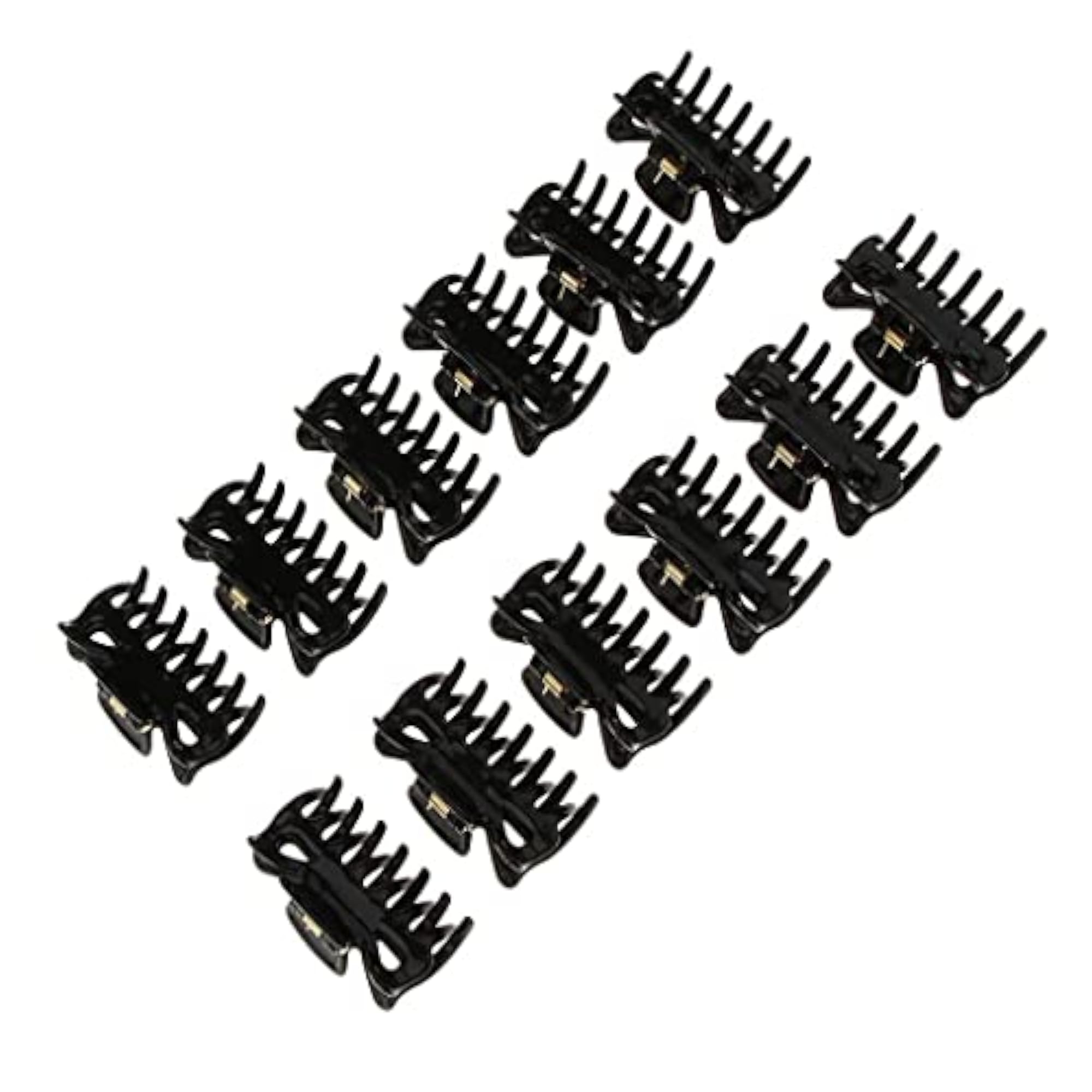 12 Pieces Poly Mini Hair Claws Grips Clips, Black