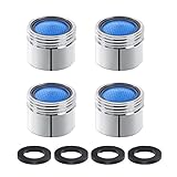 Strahlregler M18x4, Gearwoo 4 Stück Wasserhahn Sieb Perlator Einsatz Perlatoren für Wasserhähne mit Edelstahl- und ABS-Filter Strahlregler Mischdüse Luftsprudler