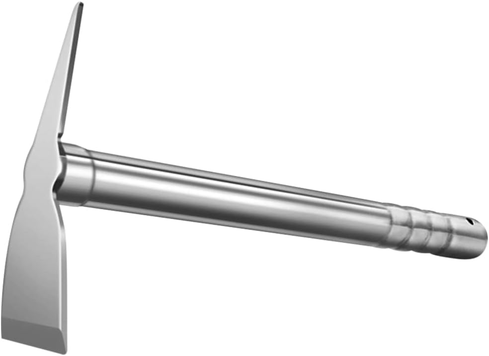 Yardwe Stainless Steel Garden Hoe - Heavy Duty Bend-Proof Weeding and Cultivating Tool, Dual-Head Design for Digging and Planting, 15.27 X 7.87 X Inches, Silver