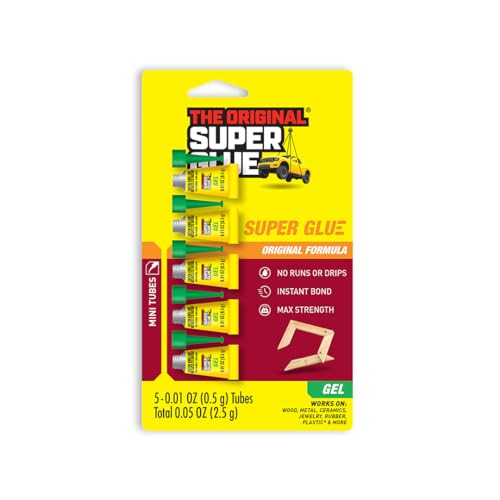 Super Glue Gel - 5 Mini Single Use Tubes