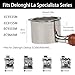 CAPFEI Bottomless Portafilter 51 mm Only Compatible with Delonghi La Specialista EC9335/9665/9155/9355 and DeLonghi Dedica Maestro EC900/EC950 | Filter Basket 0.3 mm Pores | Wooden Handle
