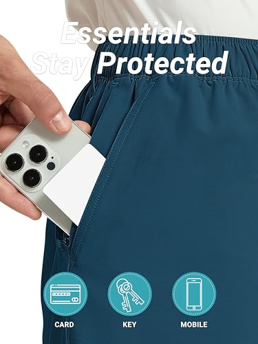 Arcweg Mens Casual Shorts 6 inch Inseam Stretch Golf Shorts Water Friendly Active Hybrid Shorts Regular Fit Navy Blue — view 5