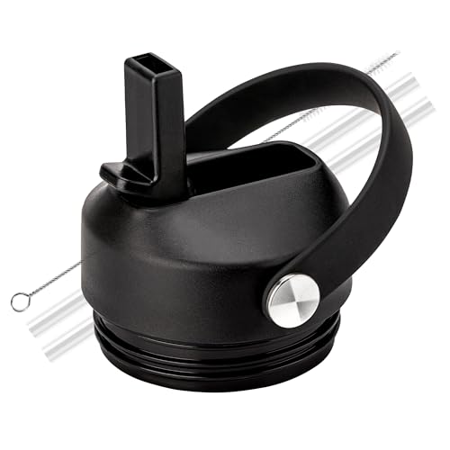 Snowfall Straw Lid for YETI Rambler Bottle, Replacement Cap Lid with Straws for Yeti 12oz 18oz 26oz 36oz 64oz Rambler Water Bottle, BPA-free