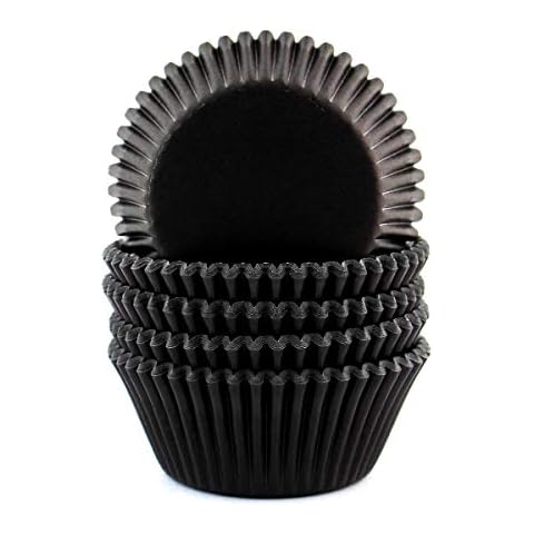 Eoonfirst Standard Size Cupcake Liners Halloween Party Baking Cups 100 Pcs (Black) Cover