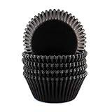 Eoonfirst Standard Size Cupcake Liners Halloween Party Baking Cups 100 Pcs (Black)