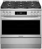 Frigidaire GCFD3661A Gallery 36 Inch Wide 4.6 Cu. Ft. Free Standing Dual Fuel Range with Slow Cook and Air Fry - Stainless Steel