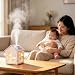 Imagen de Humidificador de casa de madera con luz nocturna que cambia de color