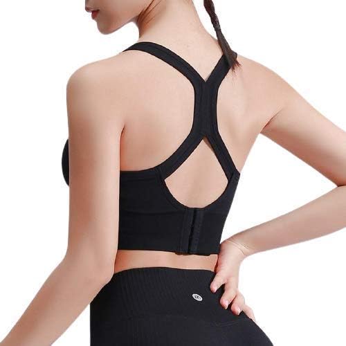 brachy Women's Nylon Lightly Padded Wire Free Racerback Sports Bra (Size-30 to 38) Black-picture-33