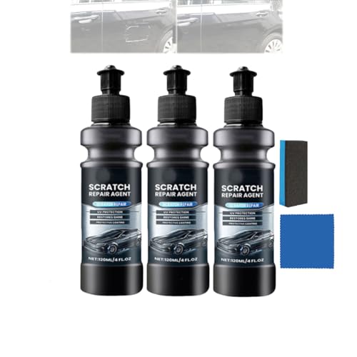 Potente removedor de arañazos para vehículos, kit restaurador de pintura para todo tipo de superficies pintadas. (3PCS)