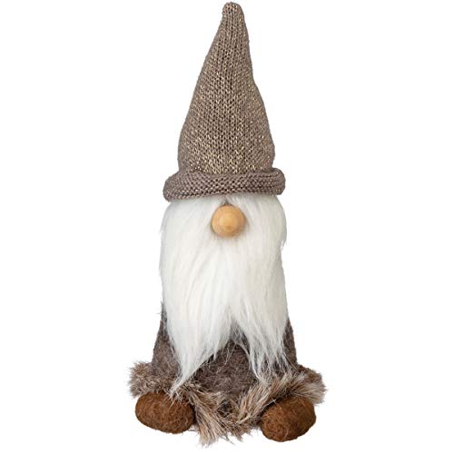 Primitives by Kathy PBK Christmas Decor Medium Winter Brown Gray Gnome