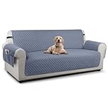TAOCOCO Sofa Slipcovers Sofa Covers 3 Seater,Settee Covers with Storage Pockets,Anti Slip Couch Covers,Washable Sofa Protector for Pets(Bluish Grey)