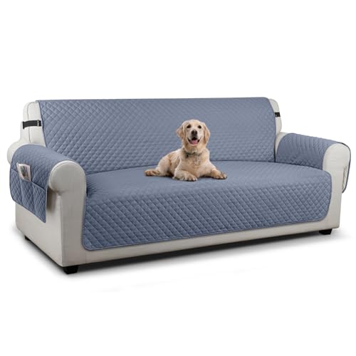 TAOCOCO Sofa Covers 3 Seater,Settee Covers,Sofa Slipcovers,Pet Couch Covers,Non Slip Sofa Covers,Washable Sofa Protectors for Dogs(Bluish Grey)