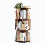 Vigo Wood bücherregal klein in Eichenoptik – 3 stufiges drehbares Bücherregal aus Verbundholz, platzsparend & modern für Kinder bücherregal, bücherschrank (Eiche, 3 Regale)