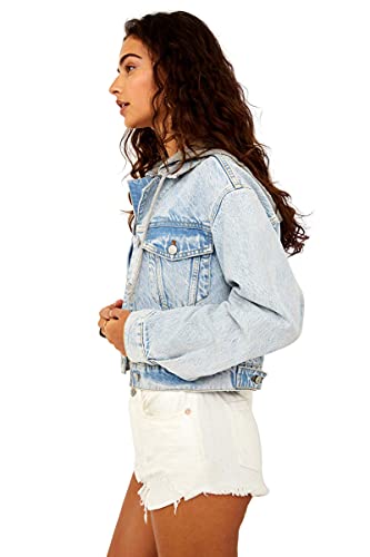 Free People Brando Denim Jacket Malta Wash Md (Women's 8-10) #TOP24