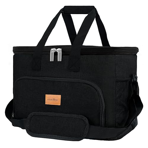 Image of Portable Soft Cooler Bag - 24 /60 Can Insulated Camping Cooler, Leakproof Collapsible Soft Sided Cooler for Drink, Suitable for Picnic, Beach, Outdoor, Lunch, Work, Ice Chest