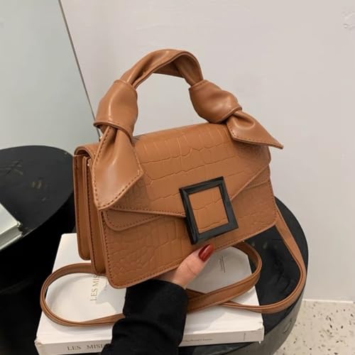 Image of Women Vegan Leather Evening Handbag Crocodile Pattern Handle Clutch Purse Cross Body Envelope Bag