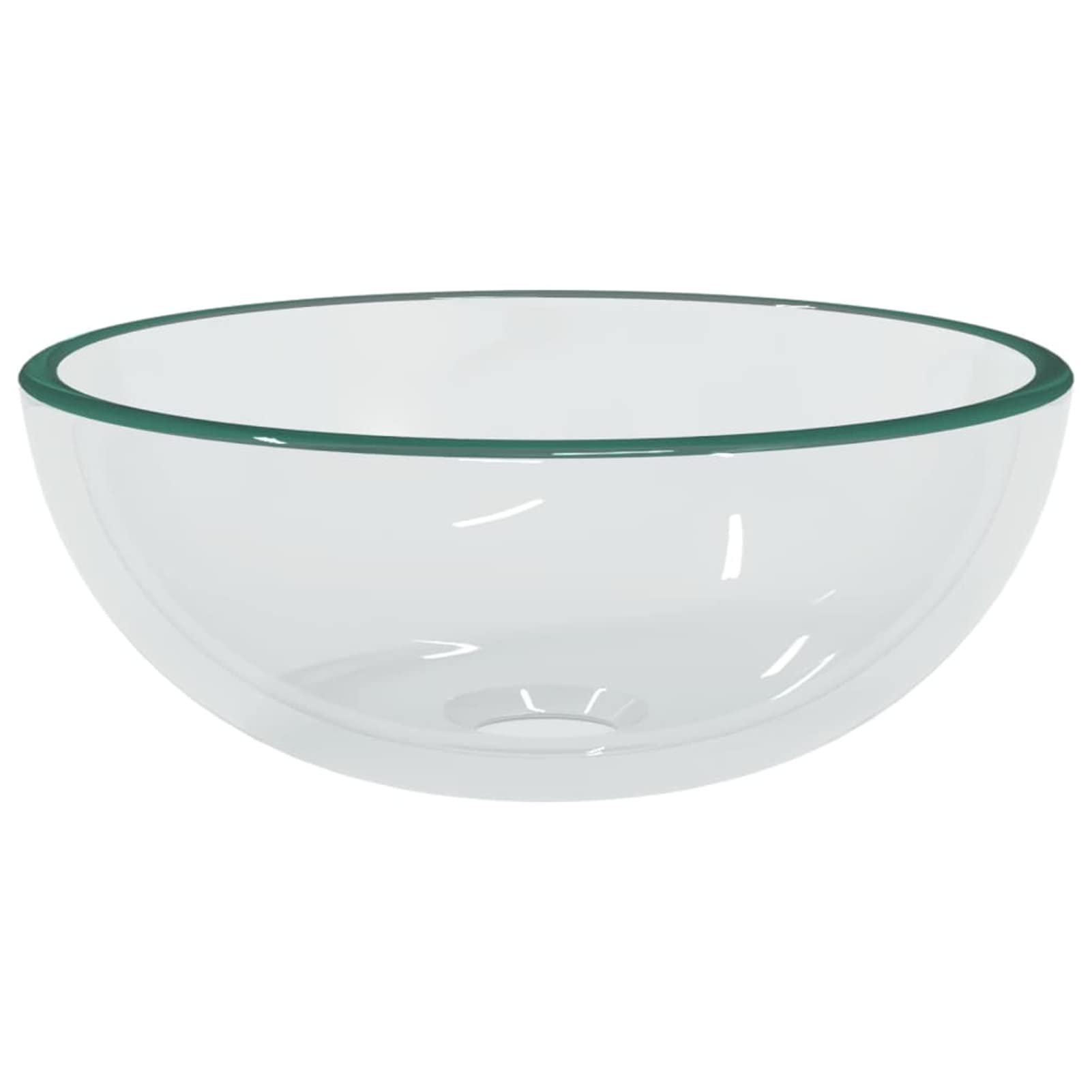 Homgoday Lavabo de cristal templado transparente de 30 x 12 cm