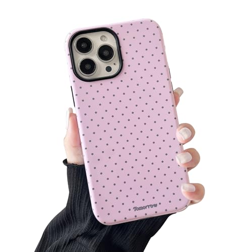 branple Compatible with iPhone 16 Plus Case, Simple Cute Aesthetic Polka Dot Pattern with Shockproof...