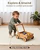 SEPARO Thick Trifold Baby Play Mat,Soft Vegan Leather 47x47 Play Mat for Playpen,Foldable Tummy Time Foam Floor Mats,Waterproof & Wipe-Clean for Toddler,Kids & Infants Playroom,Beige #4