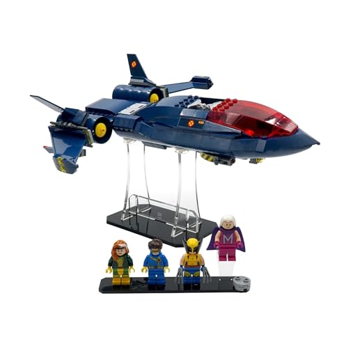 Brickcessories Display Stand Compatible with 76281 - X-Men X-Jet - Acrylic Display Stand - Set Not Included