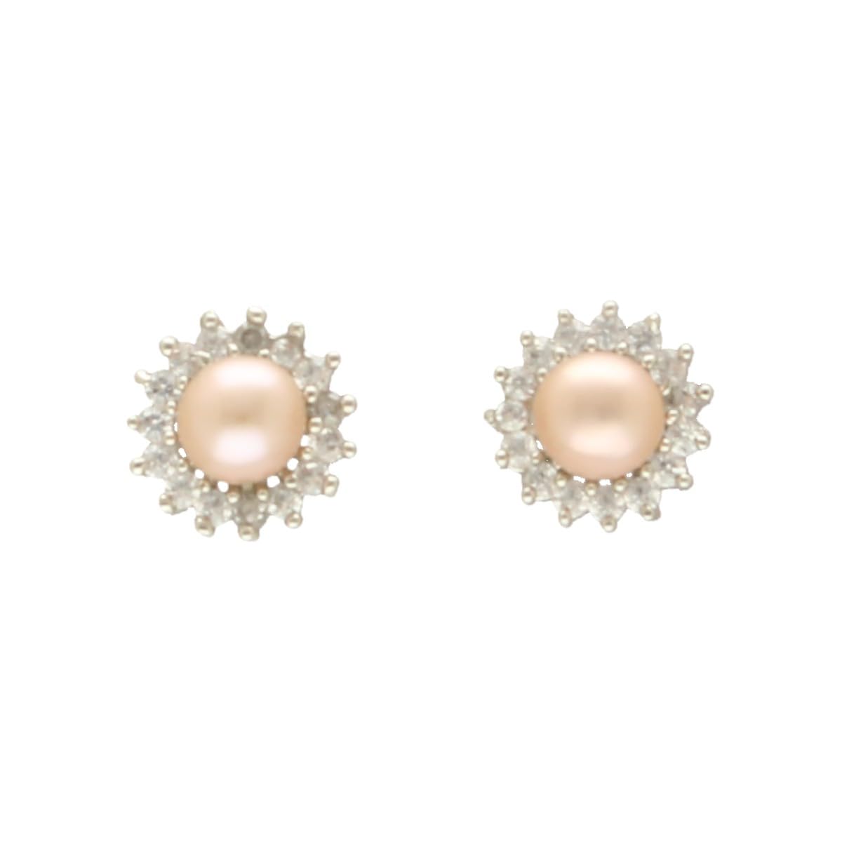 Sri Jagdamba Pearls Zorai Pearl Earrings For Women Girls | Pink Button AA Freshwater Pearls | Hyderabadi Pearl Earrings Gift To Women/Sister/Wife/Girlfriend | With Certificate Of Authenticity-image-46