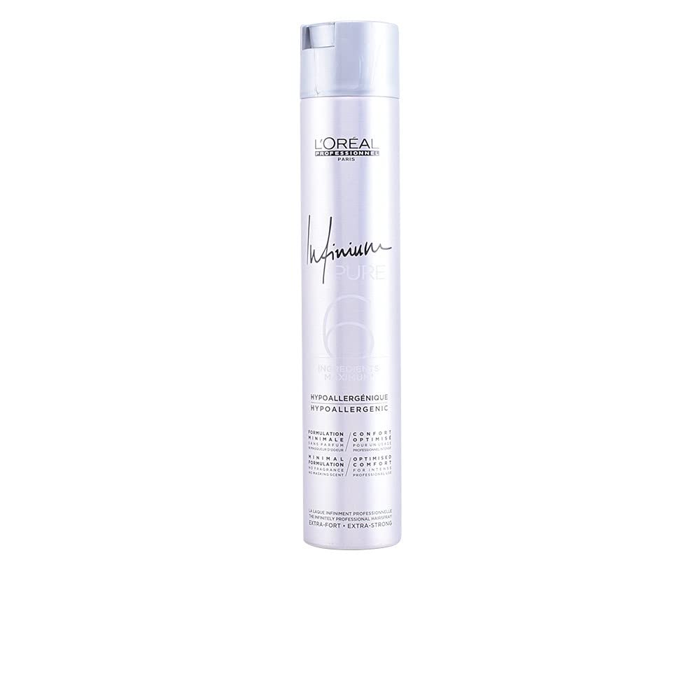 L'Oréal Professionnel Infinium Pure Extra Strong Hair Spray, Very Strong Hold, Without Perfume, 300ml