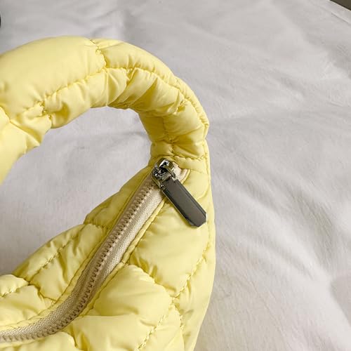 Image of Quilted MINI Handbag and Purses Women Puffer Nylon Hobo Cotton Padded Purse Work Travel Lightweight