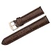 iStrap 22mm Calfskin Replacement Watch Band With Rose Gold Pin Buckle for Men Women - Brown