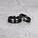 Greenpod 6mm Black Tungsten Wedding Band Ring for Men Grooved Center Brush Finish Comfort Fit Size 9.5