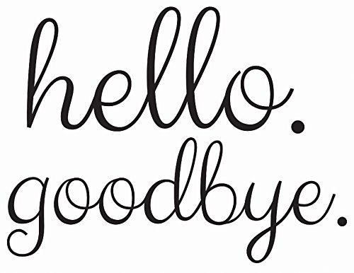 WallPops DWPK2013 Hello Goodbye Door Decal, Black