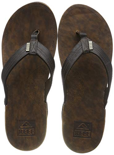 Reef Men's Leather Sandals J-Bay III | Comfortable Leather Flip Flops for Men