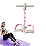 21 Fitness Resistance Bands - 6-Tube Pedal Design for Full-Body Strength Training | Ideal for Home & On-The-Go Workouts (Gray-Pink)