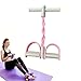 21 Fitness Resistance Bands - 6-Tube Pedal Design for Full-Body Strength Training | Ideal for Home & On-The-Go Workouts (Gray-Pink)