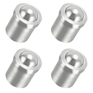 Metallixity Kugel Schnappverschluss 4Stk Silberton