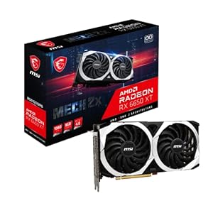 MSI Gaming Radeon RX 6650 XT 128-bit 8GB GDDR6 DP/HDMI Dual Torx 3.0 Fans FreeSync DirectX 12 VR Ready OC Graphics Card (RX 6650 XT MECH 2X 8G OC)