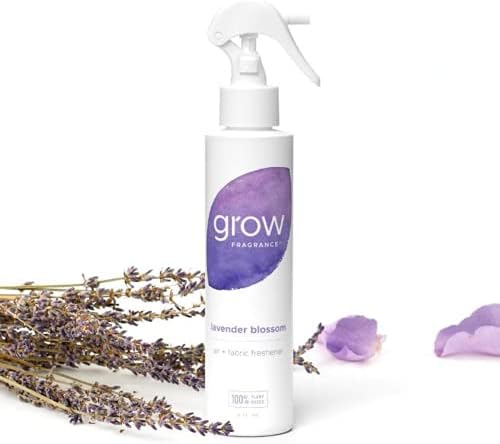 Grow Fragrance - Certified 100% Plant Based Air Freshener + Fabric Freshener Spray, Made With All Natural Essential Oils, Lavender Scent, 5 oz.