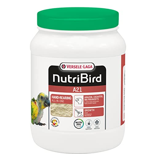 VERSELE-LAGA - NutriBird A21 - Alimento para crías de pájaros criadas a Mano - Amazonas, cacatúas, cotorras - Rico en proteínas - 800g