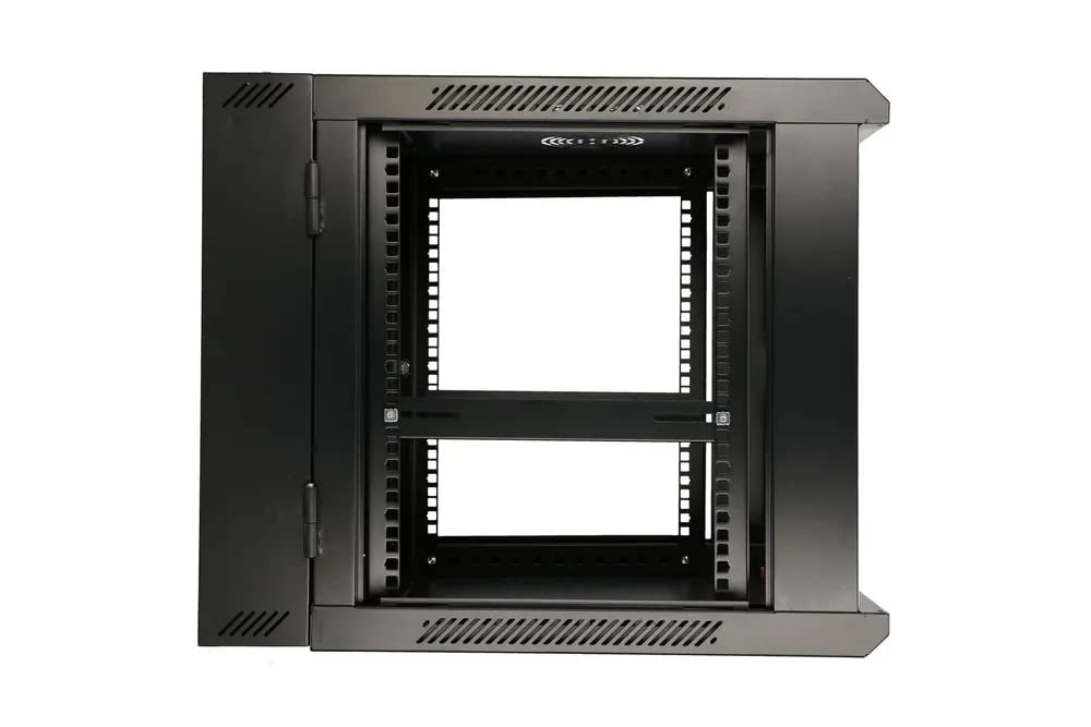 Extralink Baie de Brassage 19 Pouces 12U Armoire réseau 600mm Profondeur Porte Verre trempé Noir