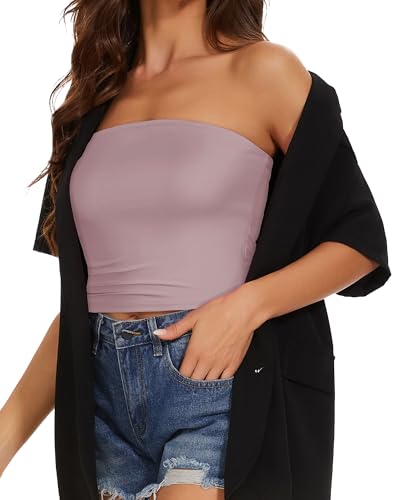Image of Summer Tube Tops Basic Crop Tops for Women Strapless Tank Casual Tunics Sexy Short Shirts 2026