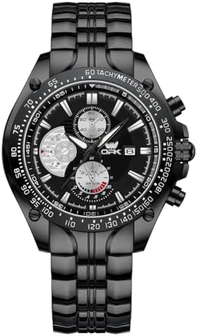 OPK Watches for Men Casual Big Face Chronograph Waterproof Dress Watches