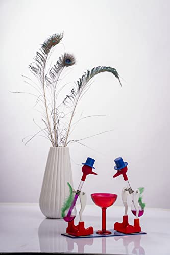 Image of Drinking Bird Perpetual Motion Science Toy | Classic Dippy Bird Physics Experiment | Educational STEM Desk Toy | Office & Home Decor Gift