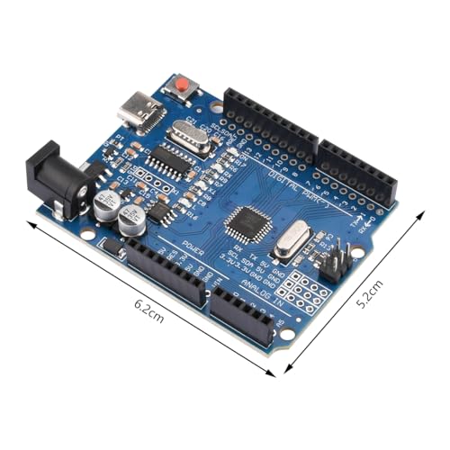 diymore 1 piece Microcontroller ATmega-Board-328,UNO Board R3 CH340 16MHz 5V Compatible Ar-dui-no Development Environment, with USB Cable